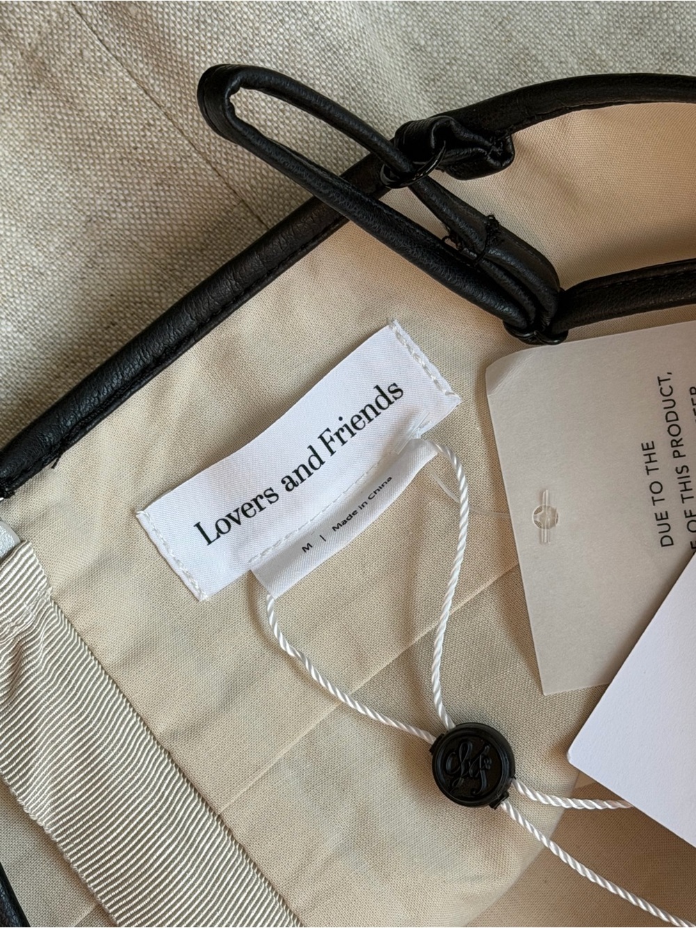 NWT Lovers + Friends × Maggie MacDonald Miles Top in Natural & Black | MEDIUM - Picture 4 of 5